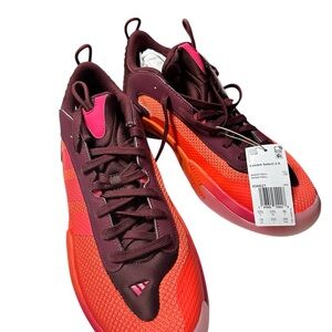 Men’s Vibrant Maroon and Orange Addidas Sneakers Size 14 NWT